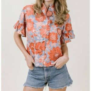 NEW LAROQUE gia blouse in orange blossom